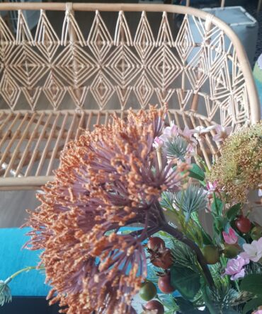 Balcony Geometry Rattan 2 Seater Sofa front design